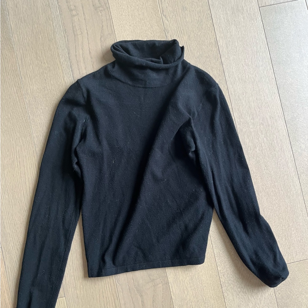 Brandy Melville Soft Sweater Turtleneck Black Slim